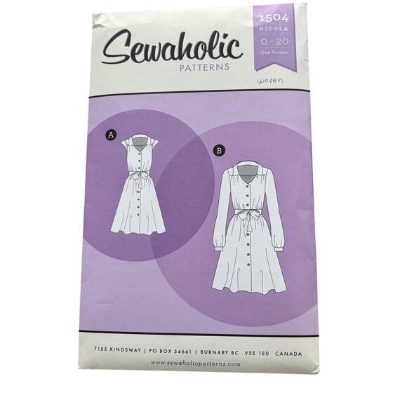 Sewaholic sewing pattern lot of 5 size 0-16 variety tops dress jacket coat UNCUT - Picture 6 of 7